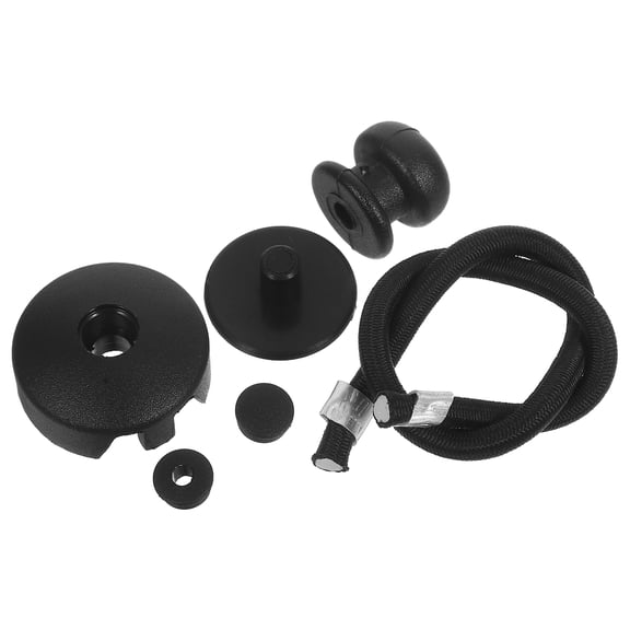COMPUKAS Tarp Bungee Cords Boating Rope Black Nylon Shockproof Connectors For Marine Enthusiasts 1Pcs