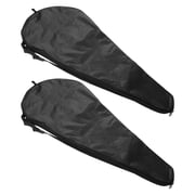 COMPUKAS 2-Pack Black Tennis Racket Cover Bags with Rectangular Design, Sports Gear for Athletes