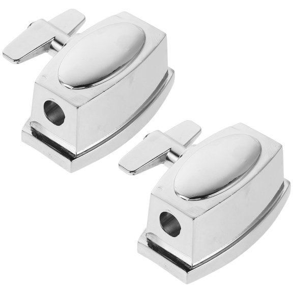 COMPUKAS Tom Drum Mount Bracket 2Pcs Metal Silver Quick Installation For Drum Kit