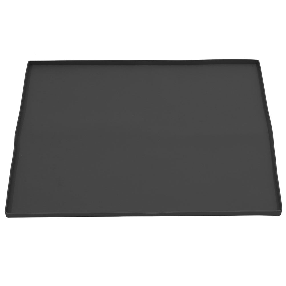 COMPUKAS Black Protective Mat for Washer Dryer, 1 Piece Laundry Room Floor Mat, Non- Washer Dryer Accessory