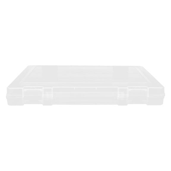 COMPUKAS Clear File Storage Box Organizer for Documents, Magazines, Certificates and Office Paper Supplies