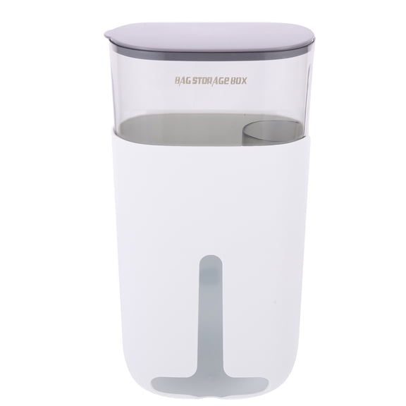 COMPUKAS Trash Bag Storage Box 1Pack Grey 11.7X6.7Inch Material For Offices