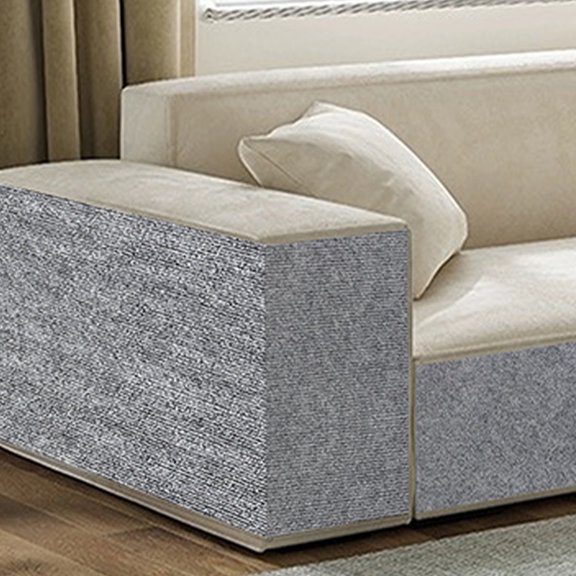 COMPUKAS Trimmable Cat Scratching Carpet Light Grey Polyester Self Adhesive 1Set