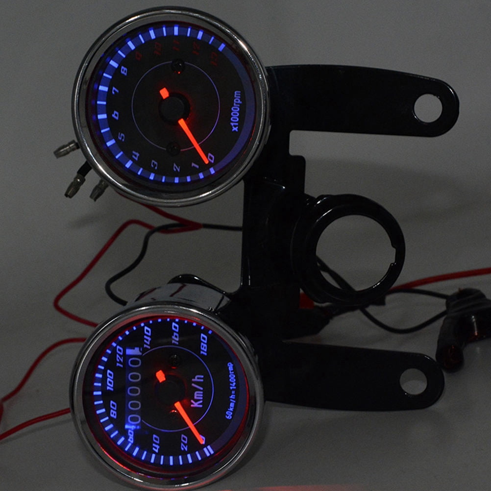Tackomiter COMPUKAS Two in One Motorcycle LED Tachometer and Speedometer with ABS ...