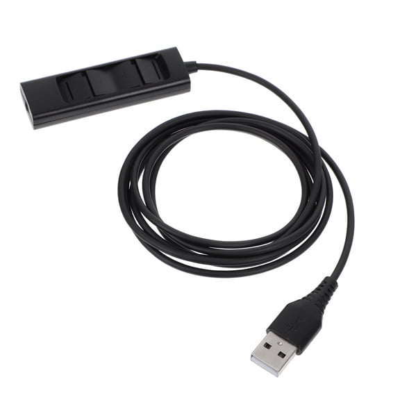 COMPUKAS USB Headset Adapter Cable with Multifunction Controls for Clear Landline Phone Call Connectivity