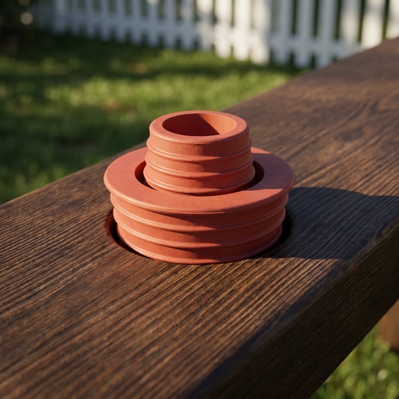 COMPUKAS Umbrella Cone Wedge for Patio Table Hole Brown Durable Rubber Spacer for Outdoor Parasol Stand
