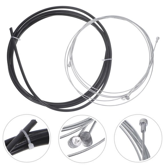 COMPUKAS Universal Bike Brake Cable Set 1 Set of Lightweight Brake Cables for Cycling
