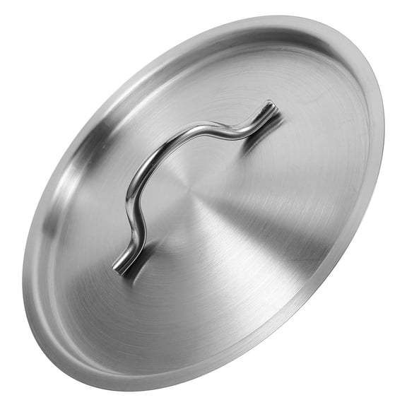 COMPUKAS Universal Stainless Steel Pot Lid with Tight Seal for Cooking Suitable for Home and Camping 12.5 Inch Silver