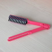 COMPUKAS Travel Size Red ABS Hair Comb with V Shape for Straightening Hair