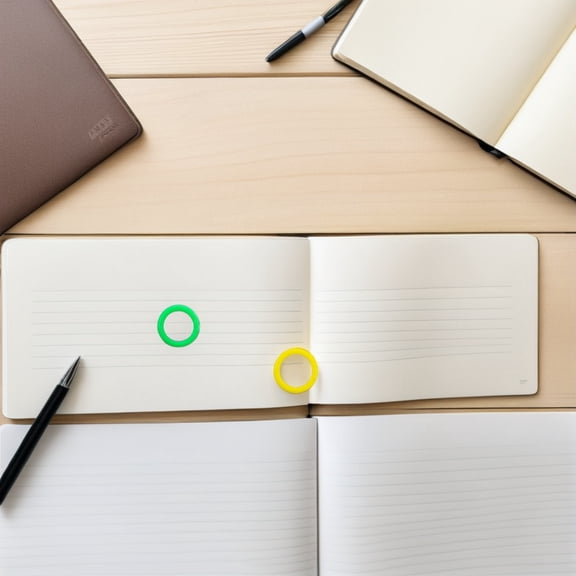 COMPUKAS Versatile Fit Colored Plastic Book Rings for Documents and Flashcards 100Pcs