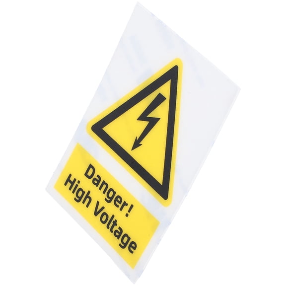 COMPUKAS High Voltage Warning Sticker Durable Water Resistant Electrical Caution Label