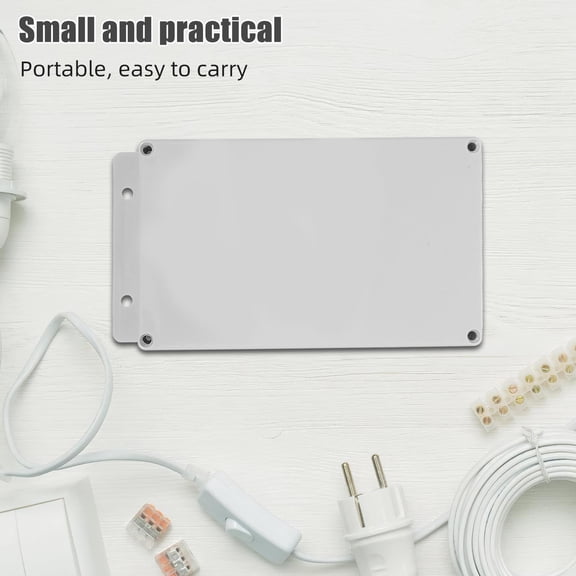 COMPUKAS Weatherproof Outdoor Electrical Junction Box Beige Plastic Enclosure for Safe Cable Connections