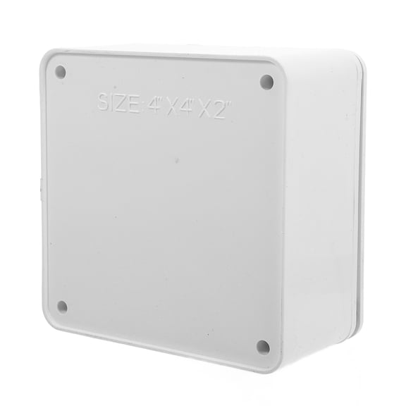 COMPUKAS White PVC Electrical Junction Box Plastic Enclosure Waterproof for Indoor and Outdoor Project Applications