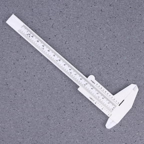 COMPUKAS White Plastic 150Mm Gauge with Sliding Pocket Caliper for Accurate Measuring