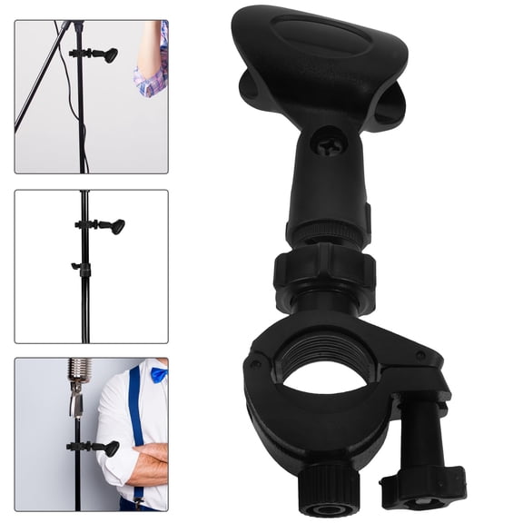 COMPUKAS Wireless Microphone Holder Clip Compatible with Most Mics for Recording and Streaming