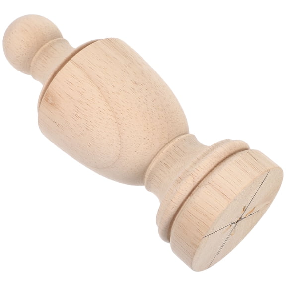 COMPUKAS Wood Finial Decorative Furniture Accent Unfinished for Curtain Rods and Stairs Beige