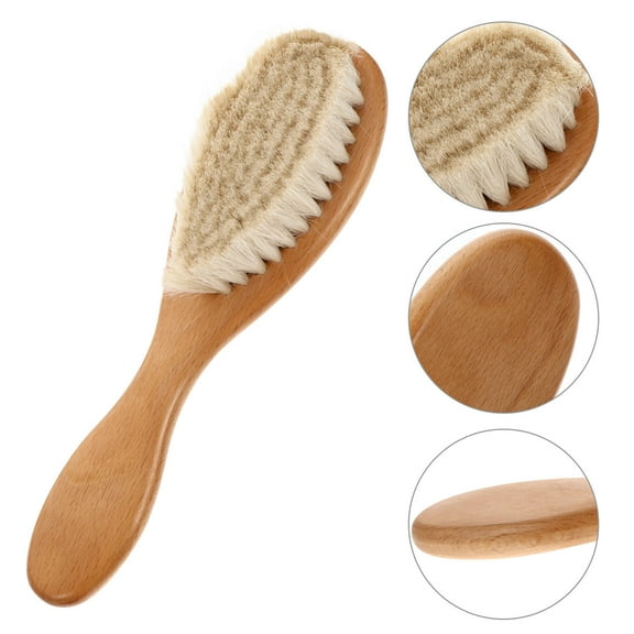 COMPUKAS Wood Hair Brush for Hair Care with Beech Wood Round Head for Kids 1Pack