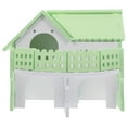thumbnail image 1 of COMPUKAS Wooden Guinea Pig Hideout House for Decor Assorted Color and for Small Pets 7x5 Inches, 1 of 8