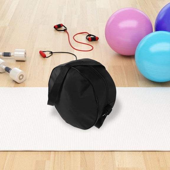 COMPUKAS Carrying Bag with Padded Interior, Lightweight Black Storage Case for Pilates and Fitness Accessories