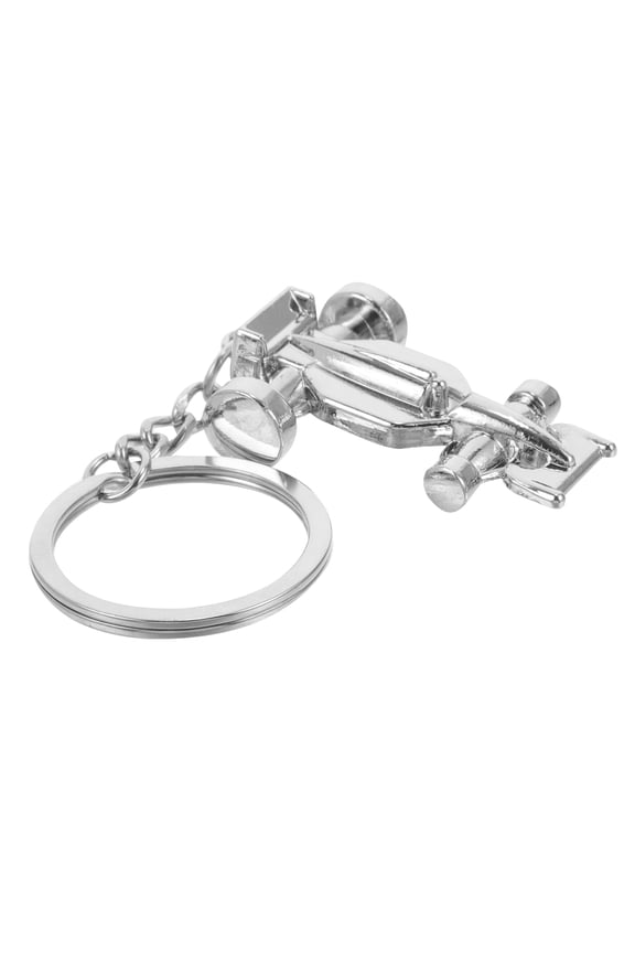 Zinc Alloy Racing Car Keychain Plated Car Pendant Key Accessory for Men and Women