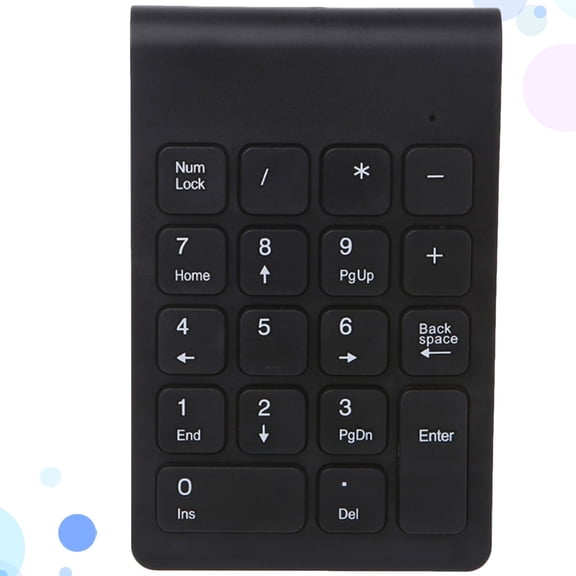 COMPUKAS USB Powered Black Numpad Keyboard for Laptop, Sleek Design, 1 Pack - Ideal for Back to School Use