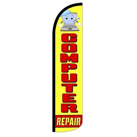 COMPUTER REPAIR Windless Flag (Hardware Not Included) |Advertisement /Business Flags | Feather Flag |