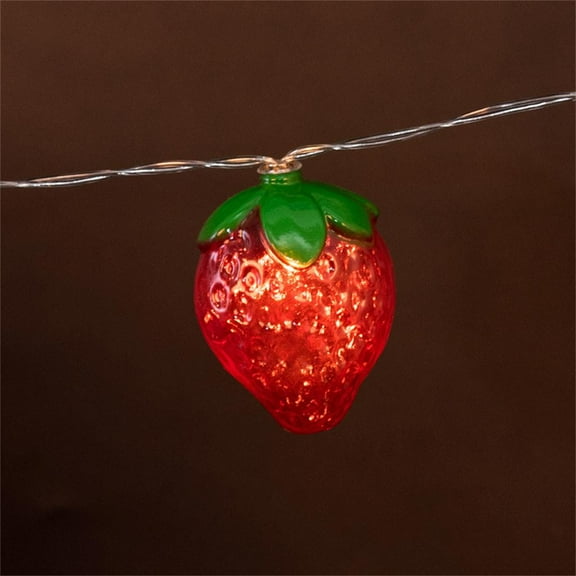 10 LED Christmas String Lights,Red Strawberry Lamp Fairy Fruit String Lights for Outddoor Wedding Party Home Room Birthday Decor