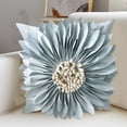 thumbnail image 1 of 3D Sunflower Handmade Throw Pillow Covers 18x18 Inch Decorative Cushion Covers for Sofa Bed Living Room Farmhouse Home Decor, Yellow Floral Pillowcases, 1 of 6