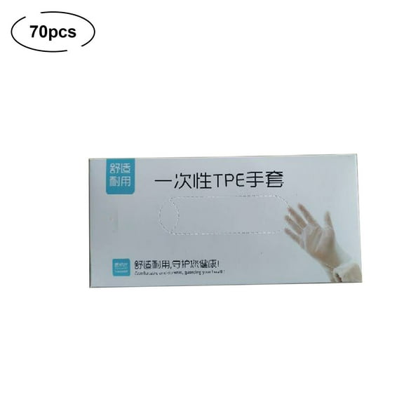 70 Pcs Disposable Plastic Gloves Food Handling Service Gloves Disposable for Cooking Kitchen Cleaning Food Prep Safe Restaurant Dye Universal Size