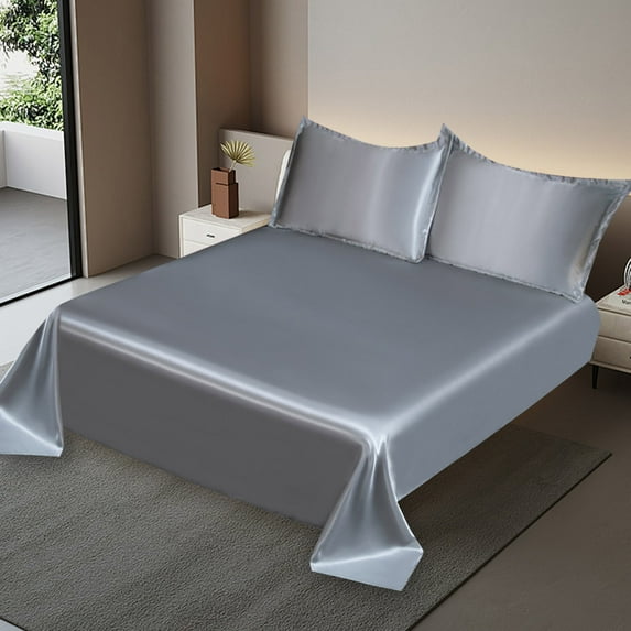 Bed Sheets, Cooling Sheets for Full Size, Breathable & Soft Deep Pocket Up, Hotel Silky Bedding, Sheet with 2 Pillowcases Ice Silk Bed 3 Piece Set