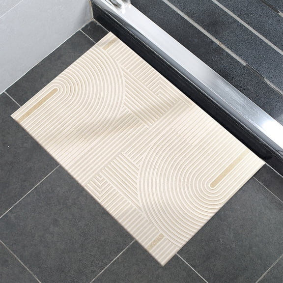 Diatomaceous Earth Bath Mat, Super Absorbent Diatomite Stone Bath Mat, Non-Slip Quick Dry Thin Bathroom Rug, Fits Under Door, Floor Mat for Bathtub, Shower, Sink, Bathroom Essentials