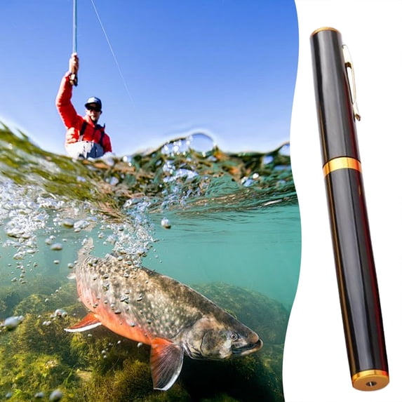 New 2025 Pocket Size Fishing Rod, Aluminum Alloy Mini Collapsible Pole Kit, Pen Fishing Rod, Ultralight Telescopic Rod, Suitable for River, Lake, Reservoir