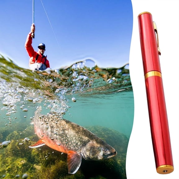 New 2025 Pocket Size Fishing Rod, Aluminum Alloy Mini Collapsible Pole Kit, Pen Fishing Rod, Ultralight Telescopic Rod, Suitable for River, Lake, Reservoir