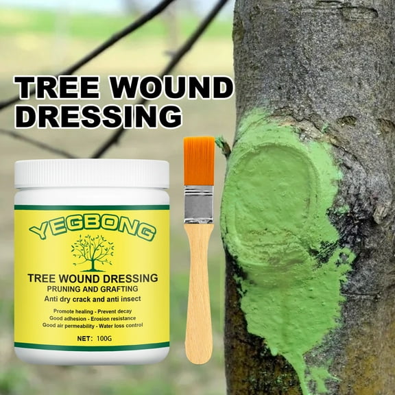Tree Wound Pruning Sealer,Tree Wound Dressing with Brush, Bonsai Tree Pruning Sealer, Tree Wound Sealer Healing Cream, Tree and Bonsai Quick Recovery