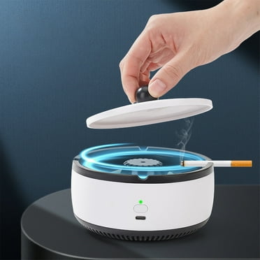 Aooww Multifunctional Smokeless Ashtray for Cigarette Smoker, USB Rechargeable Smoke Grabber Ash Tray for Indoor Outdoor Home Office Car