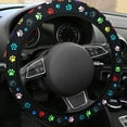 thumbnail image 1 of Paw Print Steering Wheel Cover for Women Men Dog or Cat Paw Print Cute Animal Pet Footprints Wheel Protector Case Auto Car Accessories Universal for Most Cars SUV Sedans Trucks (15 Inch), 1 of 6