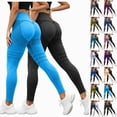 thumbnail image 1 of COMVALUE 2 Pack Butt Lifting Yoga Leggings for Women Tummy Control High Waist Seamless Booty Scrunch Gym Running Workout Pants Green for Size M, 1 of 4