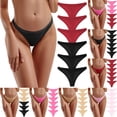 thumbnail image 1 of COMVALUE 6 Pack Women's Thongs Cotton Breathable Panties Bikini Underwear (Black, XXL), 1 of 5