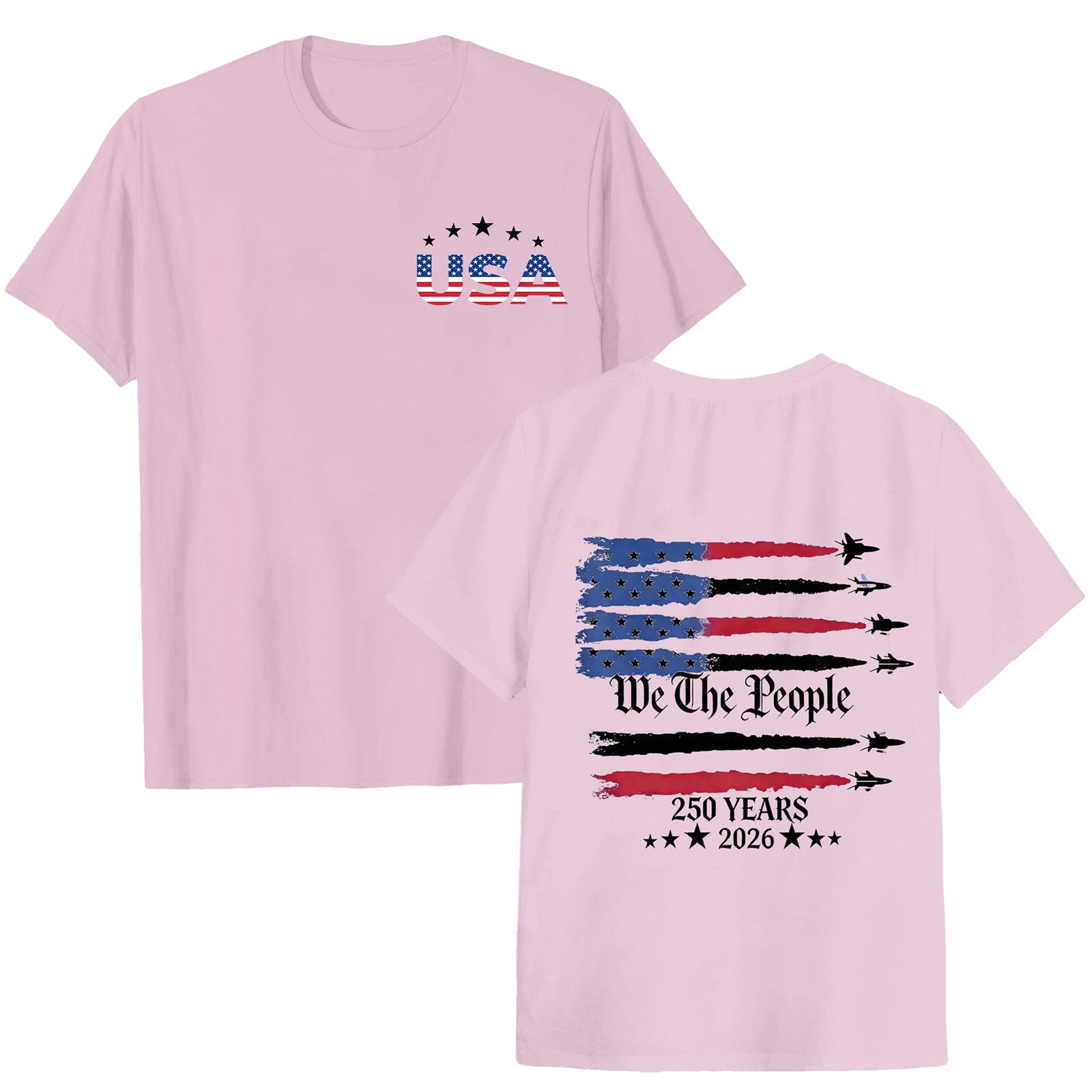 COMVALUE American Patriotic Fighter Jets USA Flag Waving 4th of July T ...