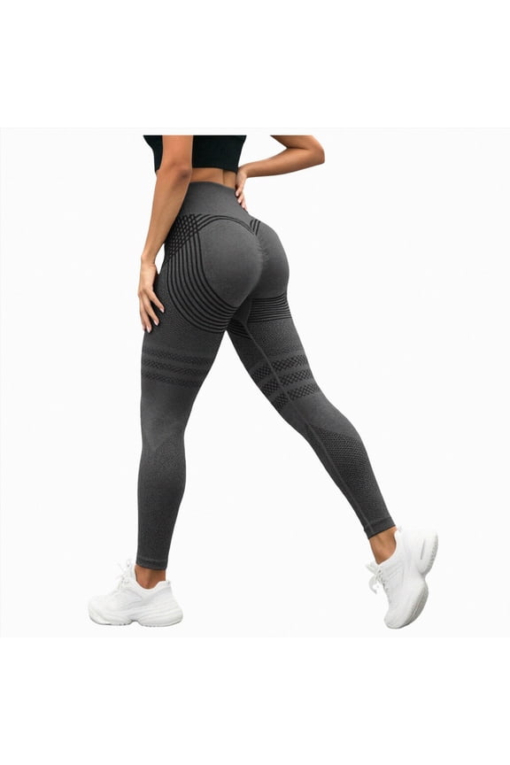 Anti Cellulite 3D Leggings Women with Resistance Bands Lifting Tummy Control Yoga Pants Dark Gray for Size 3XL