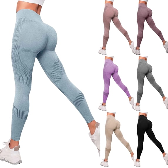 COMVALUE Anti Cellulite Compression Leggings Tummy Control Women Butt Lifting High Waist Resistance Band Yoga Pants (Red, L)