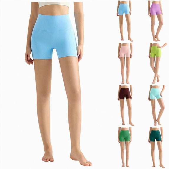 COMVALUE Biker Shorts 6" - High Waisted Workout Running Volleyball Spandex Yoga Womens Dark Green XL