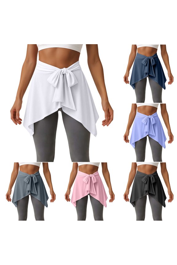 Butt Cover up for Leggings Ballet Wrap Skirt Women Dance Wraps Skirt Athletic Skirt for Yoga Gym (Dark Gray, One Size)