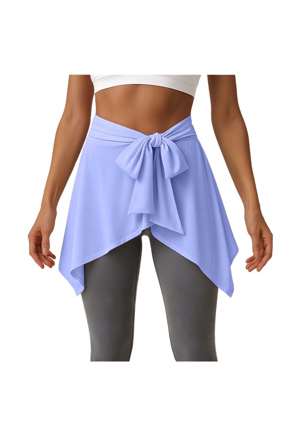 Butt Cover up for Leggings Ballet Wrap Skirt Women Dance Wraps Skirt Athletic Skirt for Yoga Gym (Light Purple, One Size)