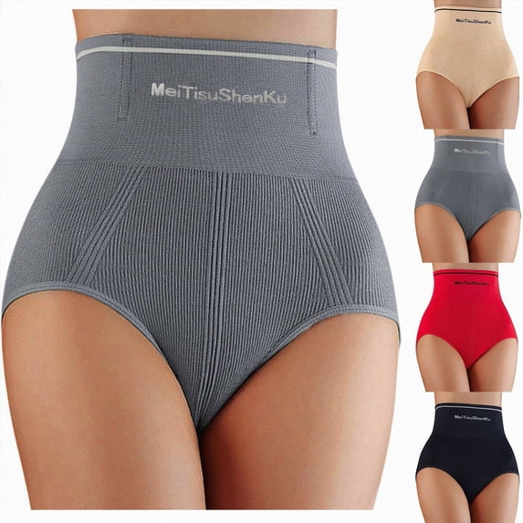 COMVALUE Butt Lifting Shapewear for Women Tummy Control Slimming Shorts Body Shaper Panties High Waisted Thigh Underwear Beige for Size L