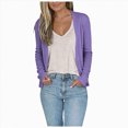 thumbnail image 1 of COMVALUE Cardigan Sweaters for Women Trendy Button Down Open Front Cardigans Lightweight Long Sleeve Fall Outfits Clothes Purple M, 1 of 7