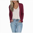 thumbnail image 1 of COMVALUE Cardigan Sweaters for Women Trendy Button Down Open Front Cardigans Lightweight Long Sleeve Fall Outfits Clothes Wine S, 1 of 7