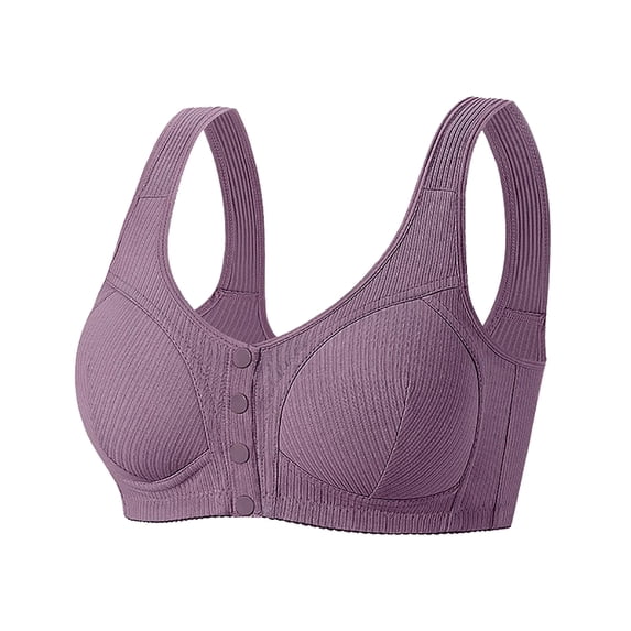 COMVALUE Daisy Bra for Seniors 2026 Front Snap Closure Bras, Front Snaps Daisy Bras (GY1, 42)
