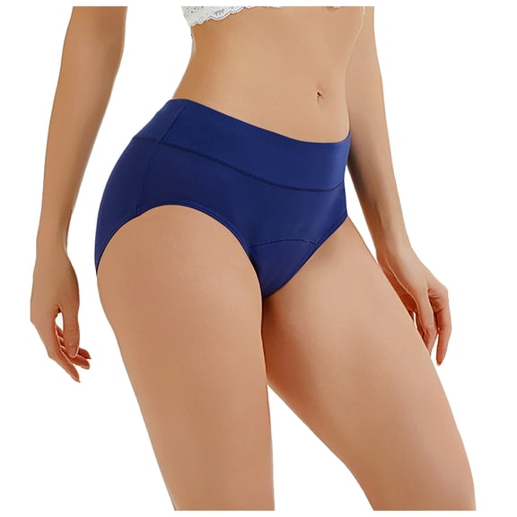 COMVALUE Everyday Shaping Thong Core Control Shapewear Underwear - Invisible Under Clothes Seamless Design (Blue, 4XL)