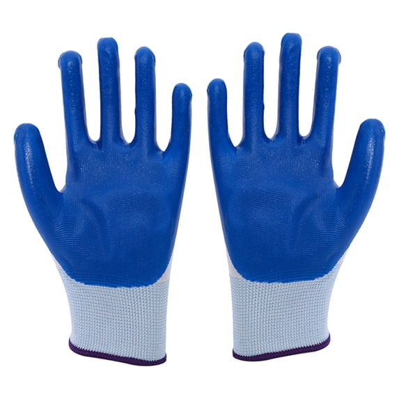 COMVALUE Gloves for Compression Stockings Enhanced Grip with Raised Ridge Palms (White, One Size)